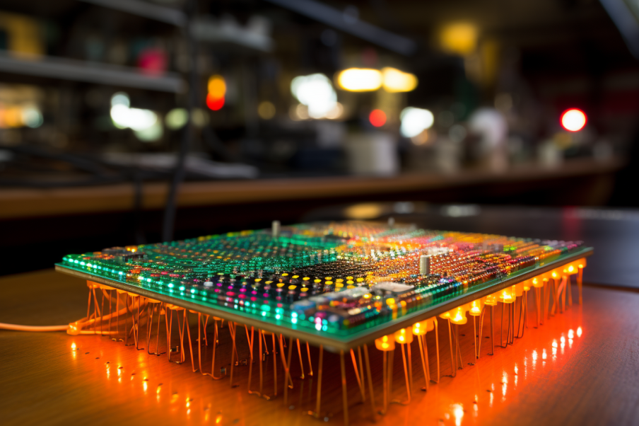 A physical copy of the educational text 'PIC Basic Programming for Microcontrollers' is prominently displayed, with its cover showcasing graphical elements like circuit boards and chips, illustrating the book's focus on teaching the fundamentals of programming PIC microcontrollers using BASIC code